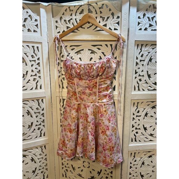 House of CB Alejandra Light Lavender Print Corset Dress Size S Small - Picture 5 of 10